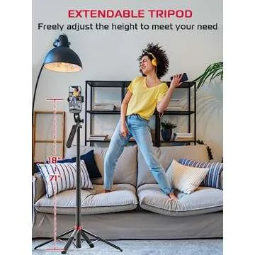 ULANZI MA09 Extendable Tripod - 71" Selfie Stick Stand