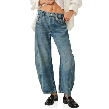PLNOTME Women's Vintage Baggy Boyfriend Jeans - Comfort & Style