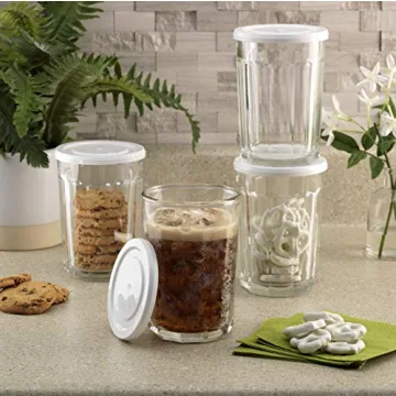 Durable Luminarc Glass Storage Jars with Lids