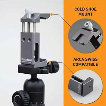 Cinema Mount Rig for DJI Osmo Pocket: Smartphone Rig, Aluminum Alloy Grip Handle, Osmo Pocket Clip, Cell Phone Tripod Adapter, Standard Cold Shoe Mount, 1/4"-20 Tripod Thread, Fit Arca Swiss (Updated)