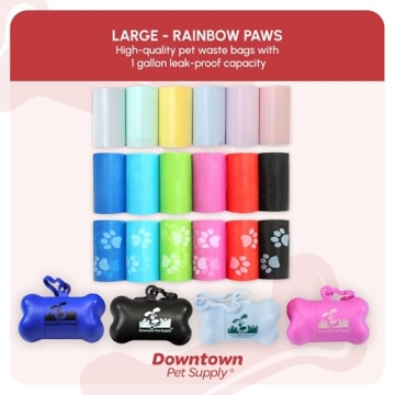 Downtown Pet Supply Poop Bags - Leak-Proof, 180 Count with Dispenser
