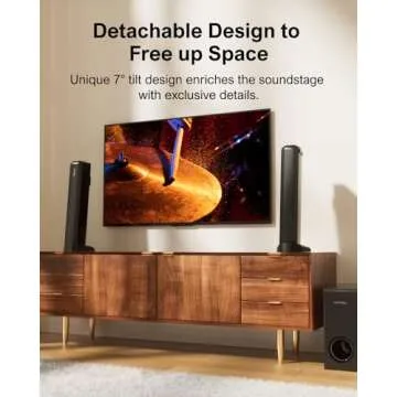 ULTIMEA Detachable Bluetooth Sound Bar - Immersive 4.1ch Audio