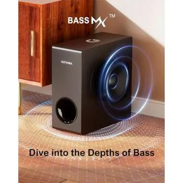 ULTIMEA Detachable Bluetooth Sound Bar - Immersive 4.1ch Audio