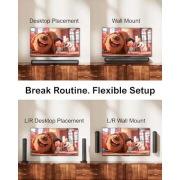 ULTIMEA Detachable Bluetooth Sound Bar - Immersive 4.1ch Audio