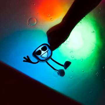 Glo Pals Original Blair Blue Water-Activated Bath Toy with 2 Reusable Light-Up Cubes for Sensory Pla...