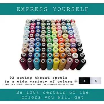 Sewing Thread Assortment with 100 Vibrant Spools