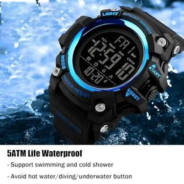 Gosasa Military Digital Watch for Men - Waterproof & LED