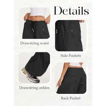 ONIRIKE Women's Cargo Pants with Pockets - Y2K Style