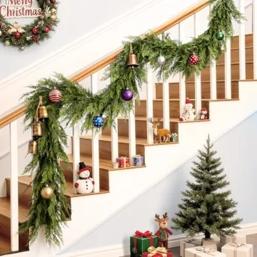 9 Ft Realistic Cedar Pine Christmas Garland for Decor
