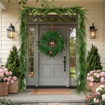 9 Ft Realistic Cedar Pine Christmas Garland for Decor