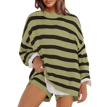 Stylish Panadila Women’s Striped Oversized Lounge Set for Comfort
