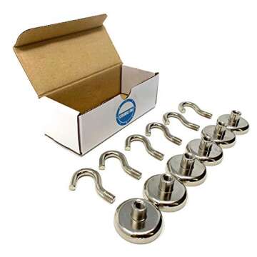 Cruise On Magnetic Hooks for Cruise Cabins in 2023, 2024 & 2025 - Heavy Duty [75 lbs] Magnet Hooks for Ship Cabins (Metal Door & Wall) - Cabin Accessories