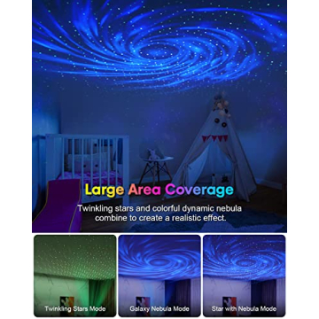 Star Projector Galaxy Light for Home & Kids