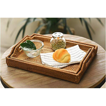 Hand-Woven Rattan Serving Tray - Perfect for Home and Gifts
