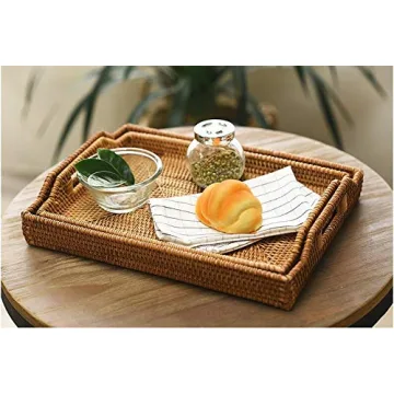 Hand-Woven Rattan Serving Tray - Perfect for Home and Gifts