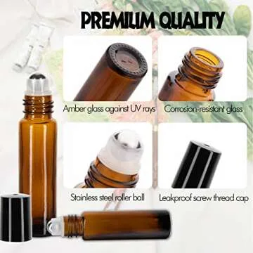 Quality Essential Oil Roller Bottles for Aromatherapy