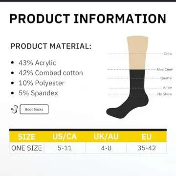 Closemate Women's Winter Boot Socks - 3 Cozy Pairs