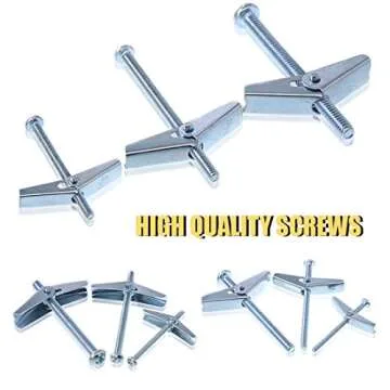 Swpeet Assorted 24 Pcs Toggle Bolt and Wing Nut Kit for Hanging Heavy Items on Drywall - 1/8 Inch, 3/16Inch, 1/4Inch