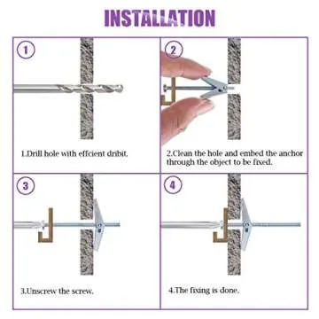 Swpeet Assorted 24 Pcs Toggle Bolt and Wing Nut Kit for Hanging Heavy Items on Drywall - 1/8 Inch, 3/16Inch, 1/4Inch