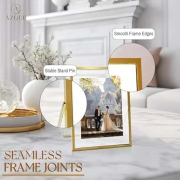 Azour Gold Floating Frame Set - Elegant Decor for Memories