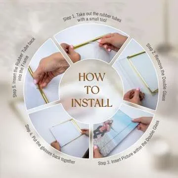 Azour Gold Floating Frame Set - Elegant Decor for Memories