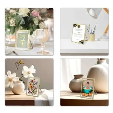 Azour Gold Floating Frame Set - Elegant Decor for Memories