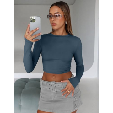 Trendy Queen Women's Long Sleeve Crop Top for All Occasions