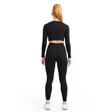 VALANDY Women's 2 Piece Seamless Workout Set for Comfort