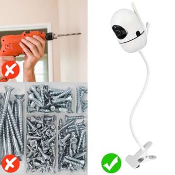 Adjustable Baby Monitor Mount for HelloBaby & ANMEATE