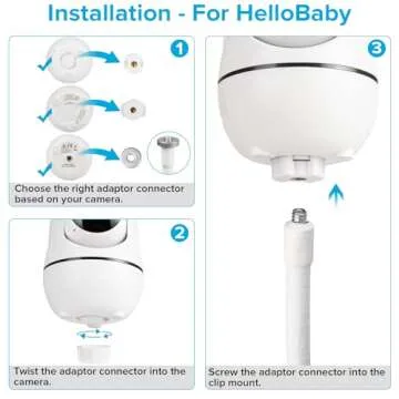 Adjustable Baby Monitor Mount for HelloBaby & ANMEATE