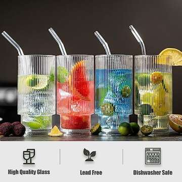 wookgreat 16oz Origami Glasses Set - Elegant Drinkware