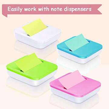 OPCOL Pop-up Sticky Notes 3 x 3 in, Accordion-Style Self-Stick Notes for Dispensers, 12 Pads/Pack, 100 Sheets/Pad, Pink