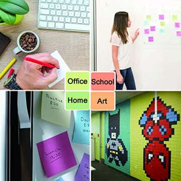 OPCOL Pop-up Sticky Notes 3 x 3 in, Accordion-Style Self-Stick Notes for Dispensers, 12 Pads/Pack, 100 Sheets/Pad, Pink