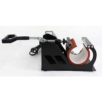 Smartxchoices 2 in 1 Auto Digital Coffee Mug Cup Heat Press Transfer Sublimation Heat Press Machine Heat Press Kit (Two Stainless Steel Mug attachments)