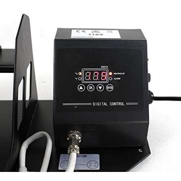 Smartxchoices 2 in 1 Auto Digital Coffee Mug Cup Heat Press Transfer Sublimation Heat Press Machine Heat Press Kit (Two Stainless Steel Mug attachments)