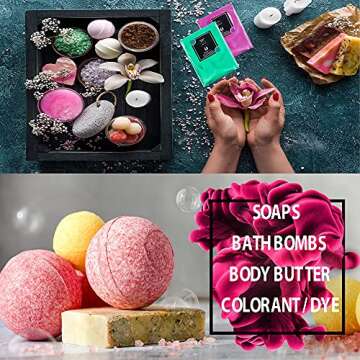 Mica Powder for Resin Powder Pigment - 8.8 oz/250g - 25 Colors Epoxy Pigment Powder for Epoxy Resin 0.35 oz Each - Mica Powder for Body Butter, Bath Bombs, Candles, Slime Dye, Lip Gloss