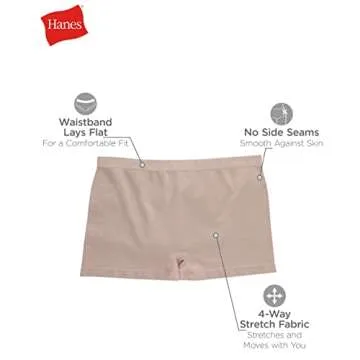 Comfort Fit Hanes Boyshorts for Women - Multipack