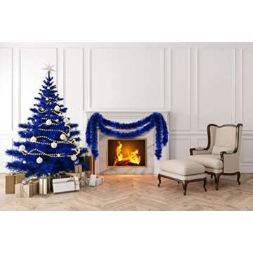 Royal Blue Tinsel Garland - Perfect Party Decoration