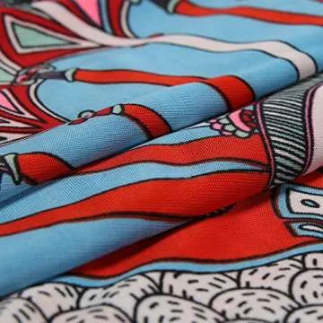 CHERRY CAT Colorful Cut Loose Swimsuit Cover-ups Swim Cover Ups Plus Size Clothing Beach Dress (Navy)