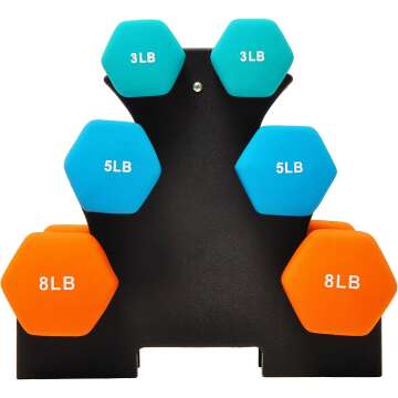 Colorful Neoprene Dumbbell Set - Anti-Slip & Durable