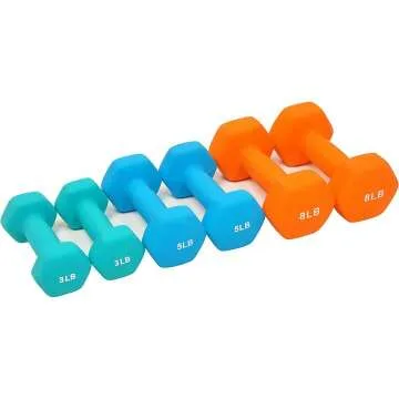 Colorful Neoprene Dumbbell Set - Anti-Slip & Durable