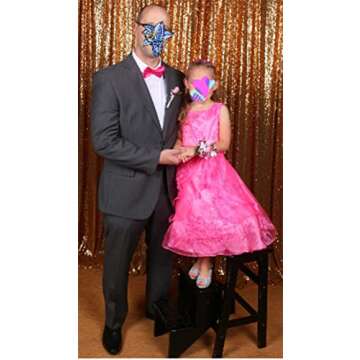 Embroidered Flower Girl Dress with Petticoat - Fuchsia