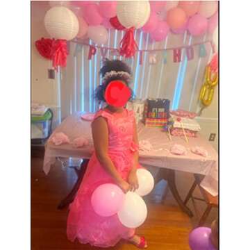 Embroidered Flower Girl Dress with Petticoat - Fuchsia