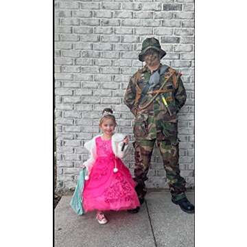 Embroidered Flower Girl Dress with Petticoat - Fuchsia