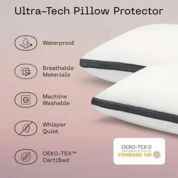 Coop Original Pillow, Protector & Pillowcase Queen Bundle, Set Includes (1) Original Loft Pillow, (1) Coolside Pillowcase & (2) UltraTech Waterproof Pillow Protectors