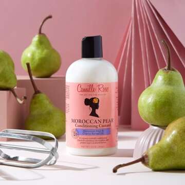 Camille Rose Moroccan Pear Hair Conditioner, to Nourish Soften Restore and Moisturize, for All Hair Types, 12 oz
