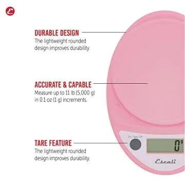 Escali Primo Digital Food Scale for Precise Weight Measurements and Portion Control