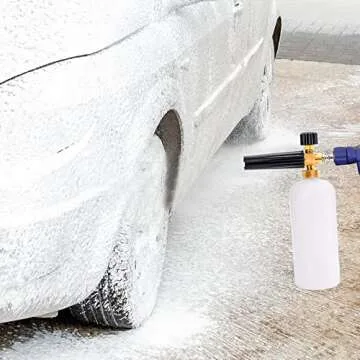 Fasmov Foam Cannon, Car Wash Pressure Washer Jet Wash 1/4" Quick Connector Adjustable Snow Foam Lance Foam Blaster, 1 Liter