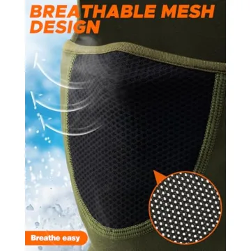 Balaclava Face Ski Mask with Movable Deisgn for Men Women-Fleece Winter Face Covering for Cold Weather Skiing Outdoor Work ArmyGreen