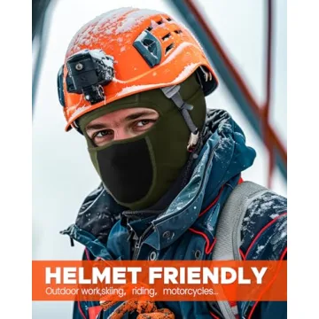 Balaclava Face Ski Mask with Movable Deisgn for Men Women-Fleece Winter Face Covering for Cold Weather Skiing Outdoor Work ArmyGreen